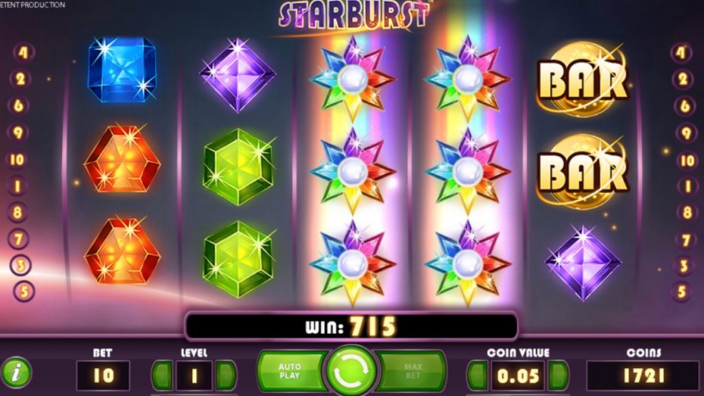 Spela Starburst - Grymt populär slot från NetEnt
